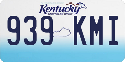 KY license plate 939KMI