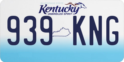 KY license plate 939KNG