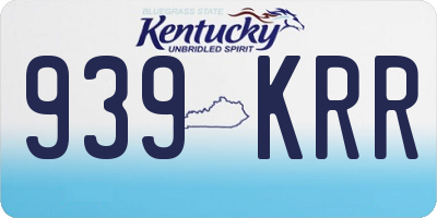 KY license plate 939KRR