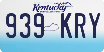 KY license plate 939KRY