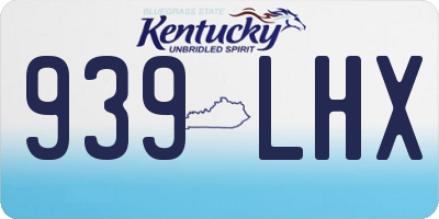 KY license plate 939LHX