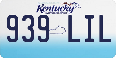 KY license plate 939LIL