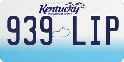 KY license plate 939LIP