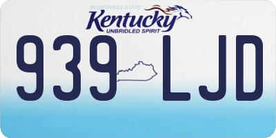 KY license plate 939LJD