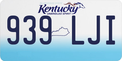 KY license plate 939LJI