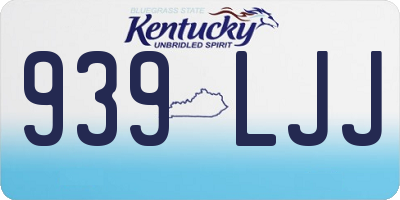 KY license plate 939LJJ