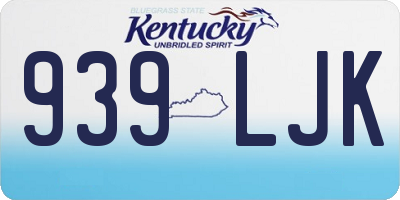 KY license plate 939LJK