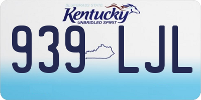 KY license plate 939LJL