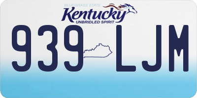 KY license plate 939LJM