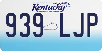 KY license plate 939LJP