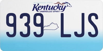 KY license plate 939LJS