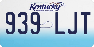KY license plate 939LJT