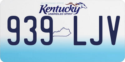 KY license plate 939LJV