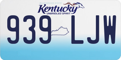 KY license plate 939LJW