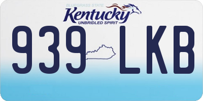 KY license plate 939LKB