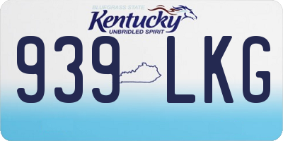 KY license plate 939LKG