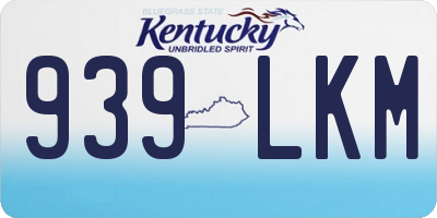 KY license plate 939LKM