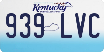 KY license plate 939LVC