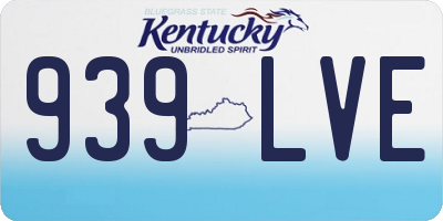 KY license plate 939LVE