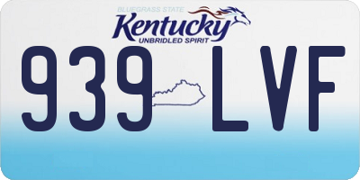 KY license plate 939LVF