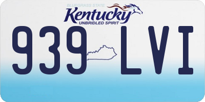 KY license plate 939LVI