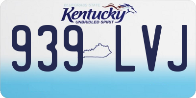KY license plate 939LVJ