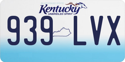 KY license plate 939LVX