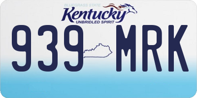 KY license plate 939MRK