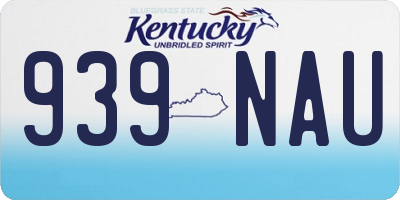 KY license plate 939NAU