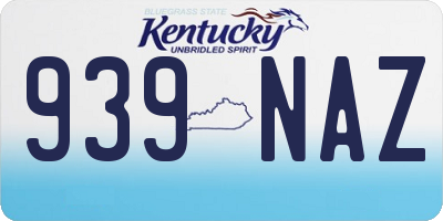 KY license plate 939NAZ
