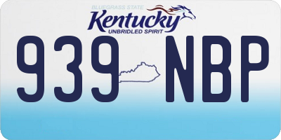 KY license plate 939NBP