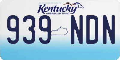 KY license plate 939NDN
