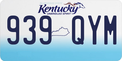 KY license plate 939QYM