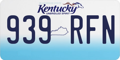 KY license plate 939RFN