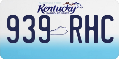 KY license plate 939RHC