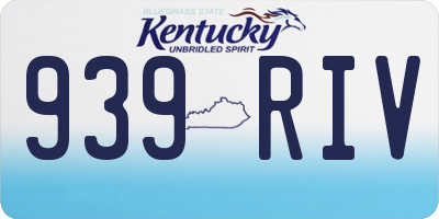 KY license plate 939RIV
