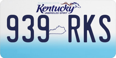 KY license plate 939RKS