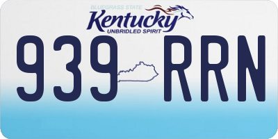 KY license plate 939RRN