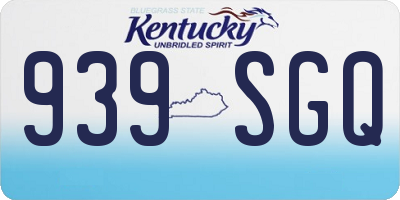 KY license plate 939SGQ