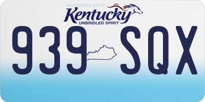 KY license plate 939SQX