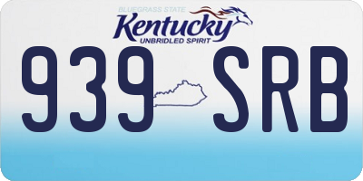 KY license plate 939SRB