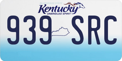 KY license plate 939SRC