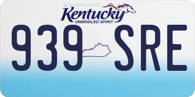 KY license plate 939SRE