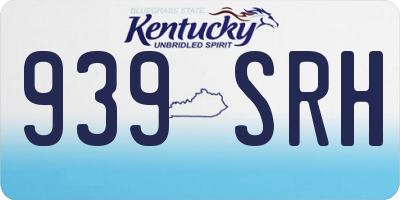 KY license plate 939SRH