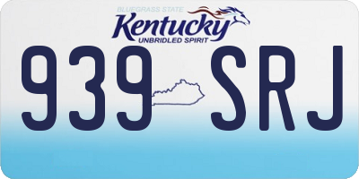 KY license plate 939SRJ