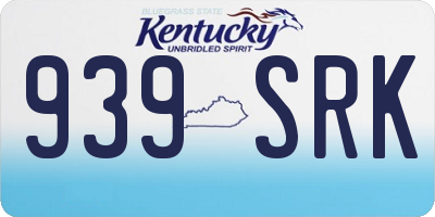 KY license plate 939SRK
