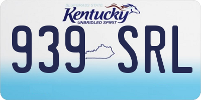 KY license plate 939SRL