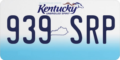 KY license plate 939SRP
