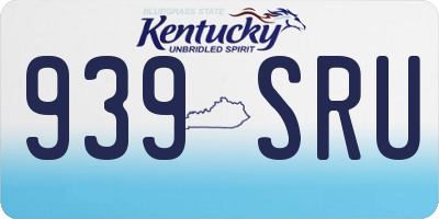KY license plate 939SRU