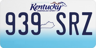 KY license plate 939SRZ